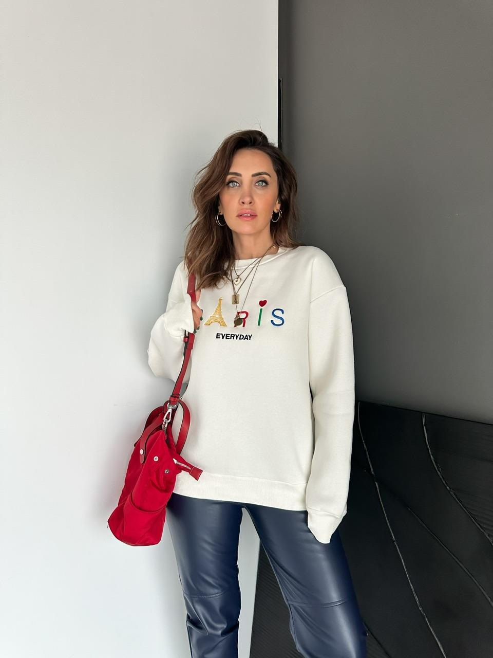 Beyaz Paris Sweatshirt