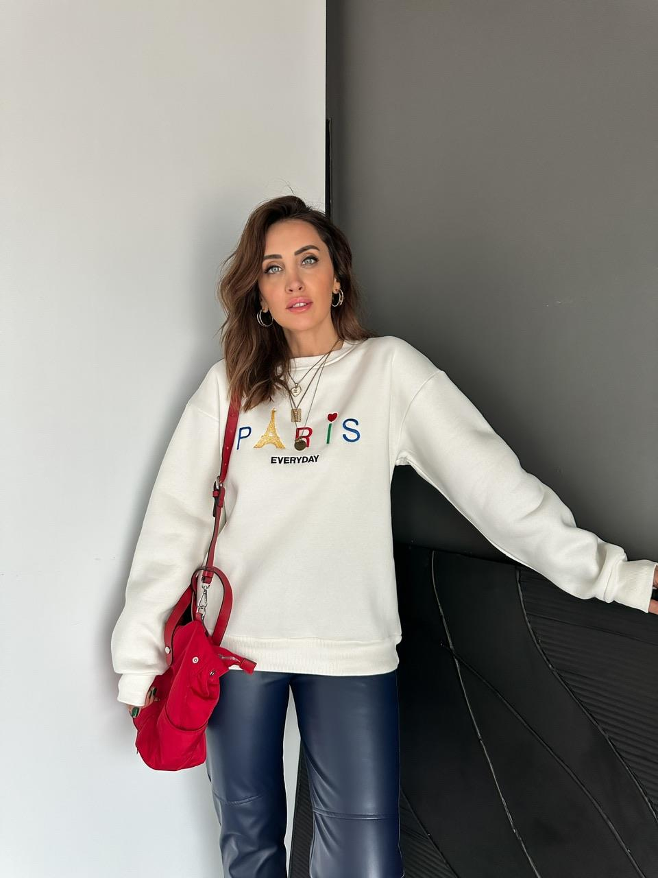Beyaz Paris Sweatshirt
