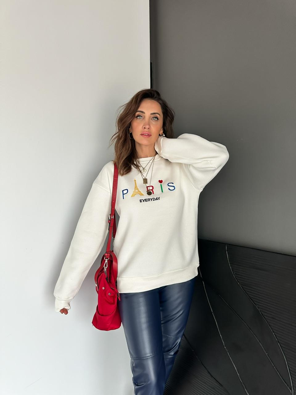 Beyaz Paris Sweatshirt
