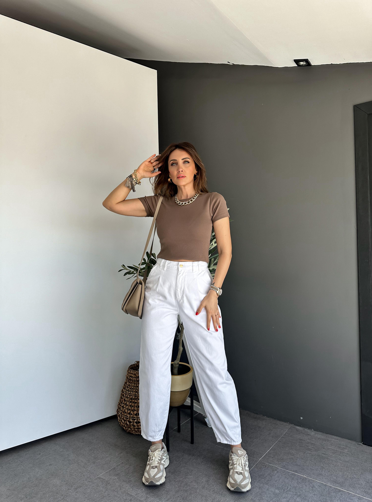 Beyaz Slouchy Premium Jean