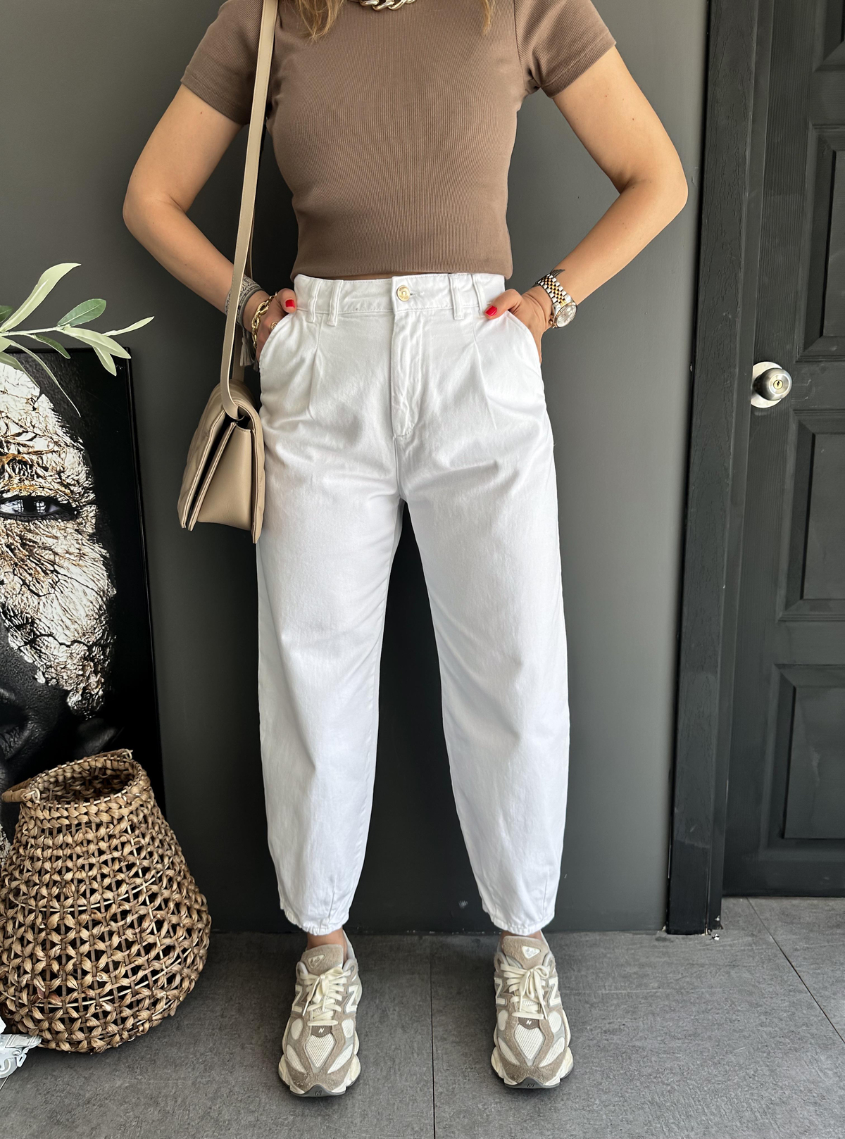 Beyaz Slouchy Premium Jean