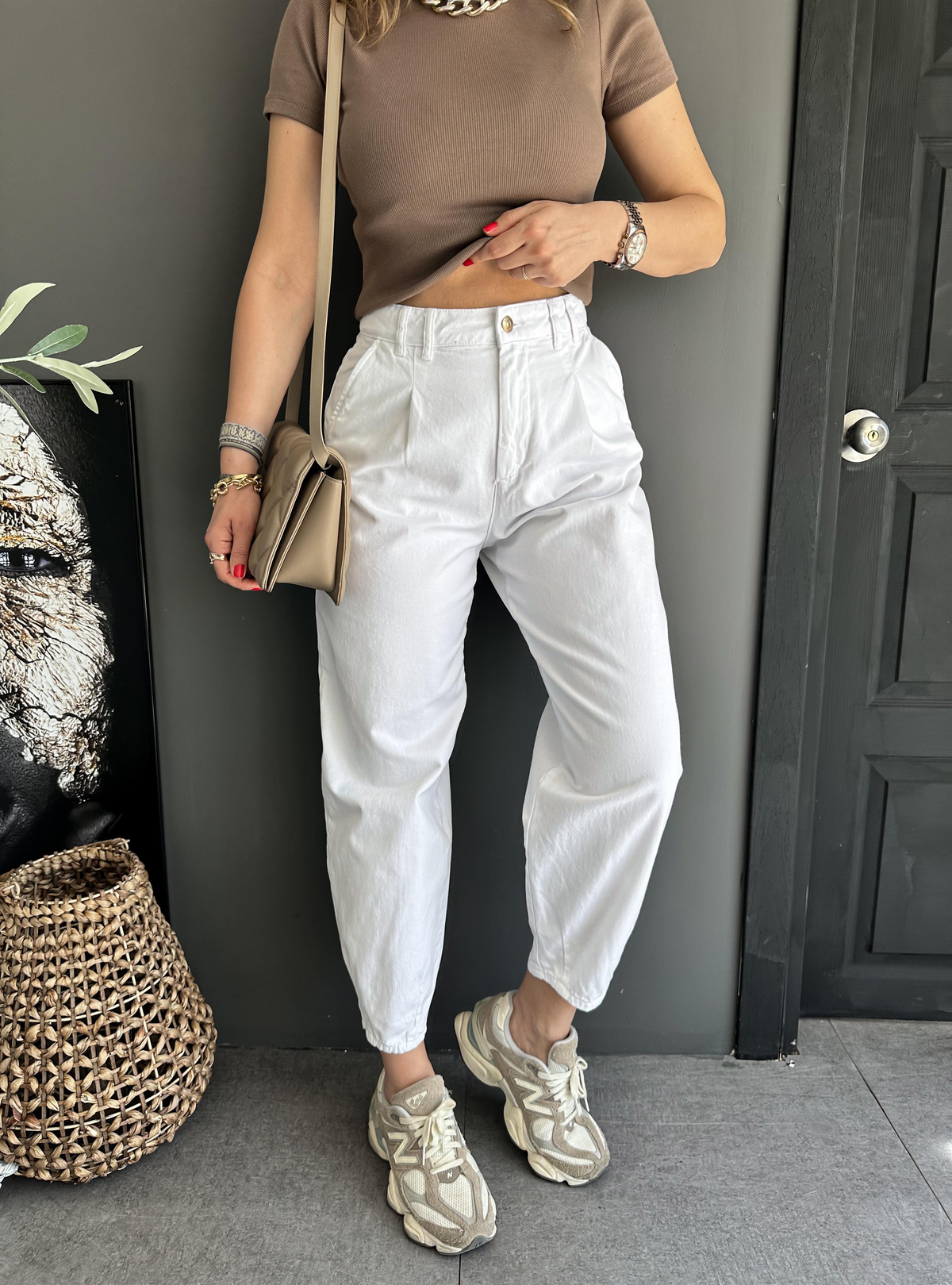 Beyaz Slouchy Premium Jean