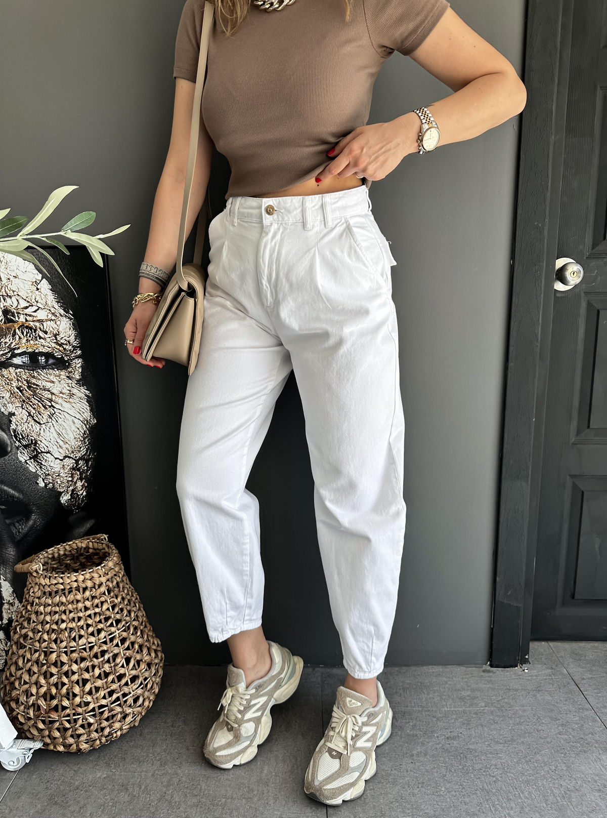 Beyaz Slouchy Premium Jean