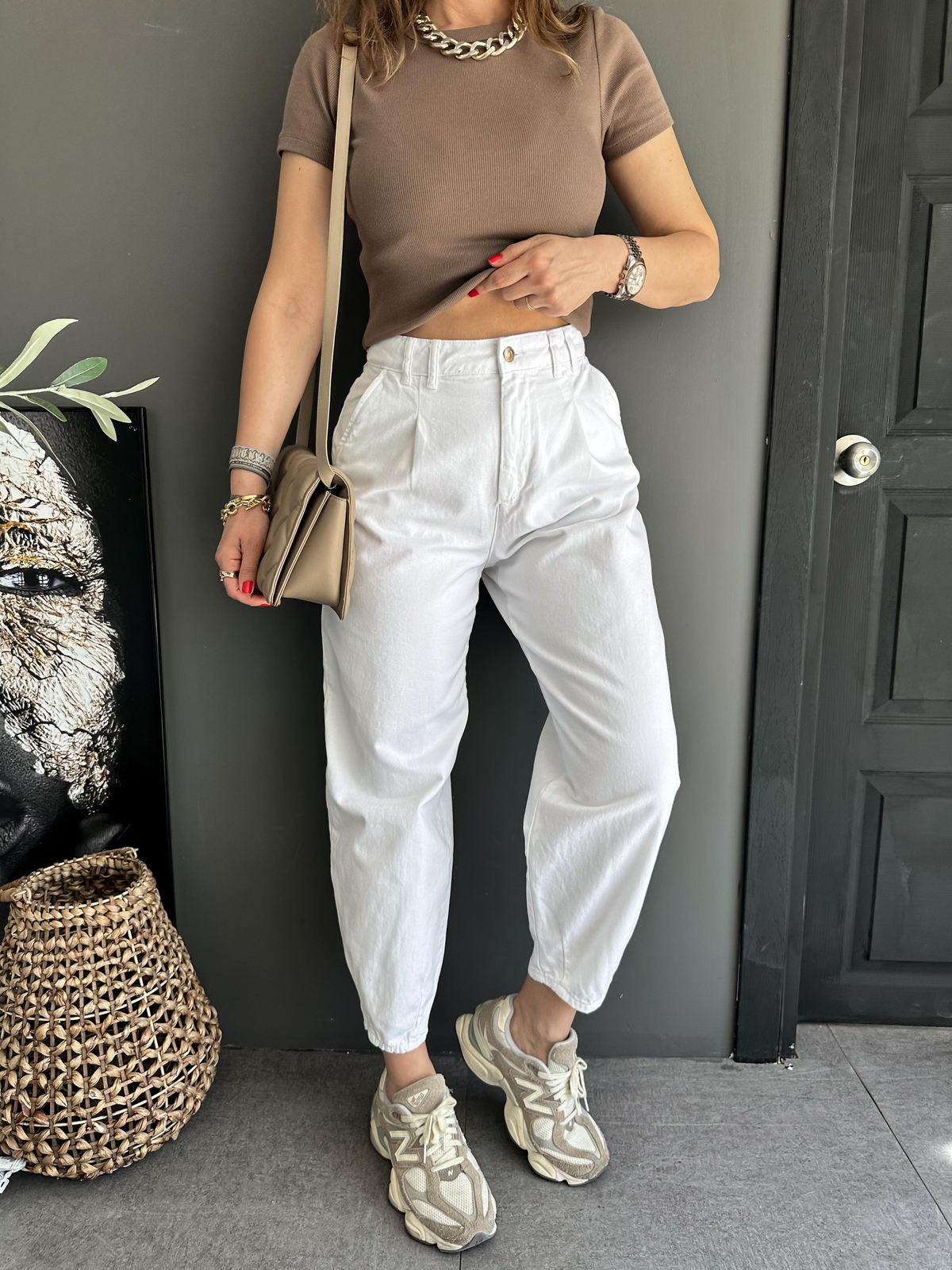 Beyaz Slouchy Premium Jean