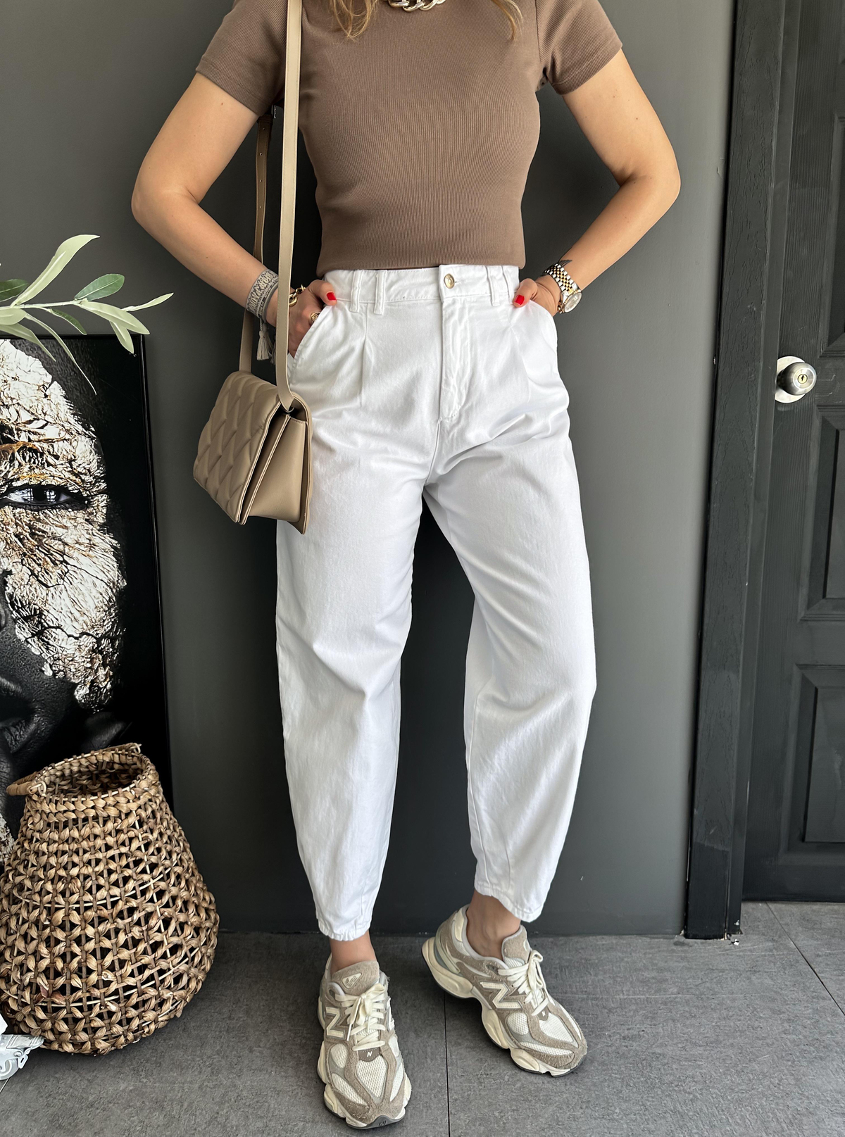 Beyaz Slouchy Premium Jean