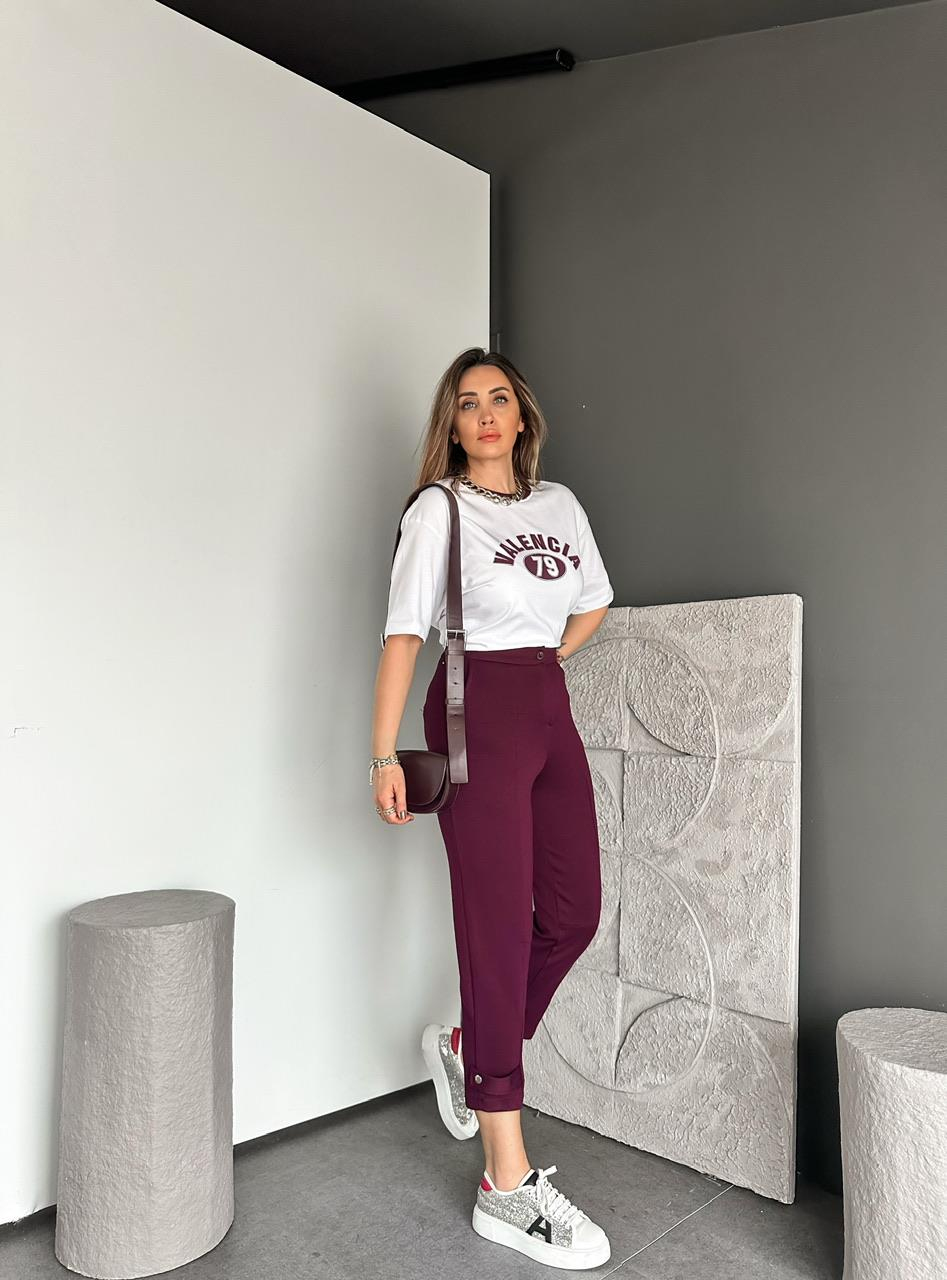 Beyaz Valencia Yazılı Tshirt