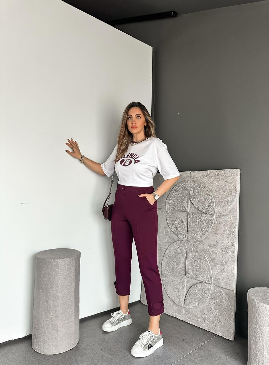 Beyaz Valencia Yazılı Tshirt