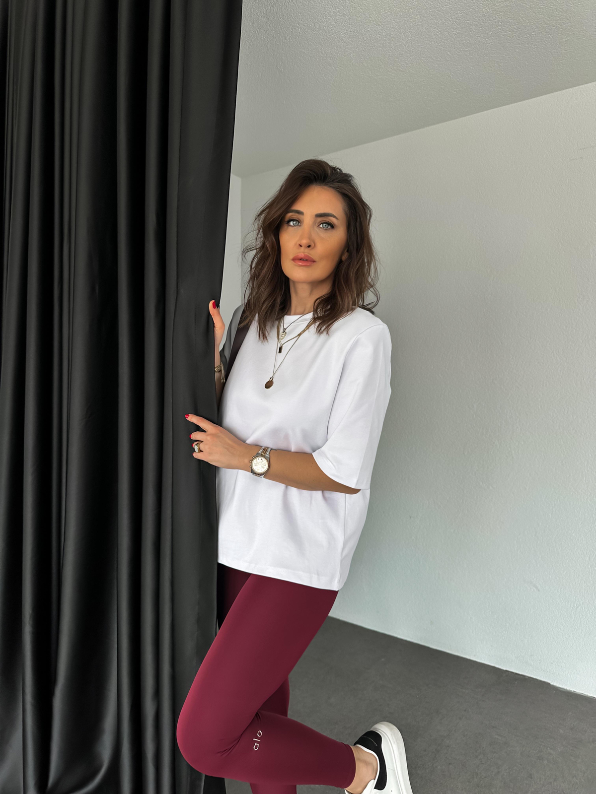 Beyaz Vatkalı Cotton Tshirt