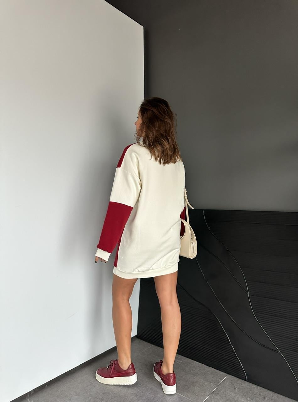 Bordo Athletic Sweatshirt Elbise