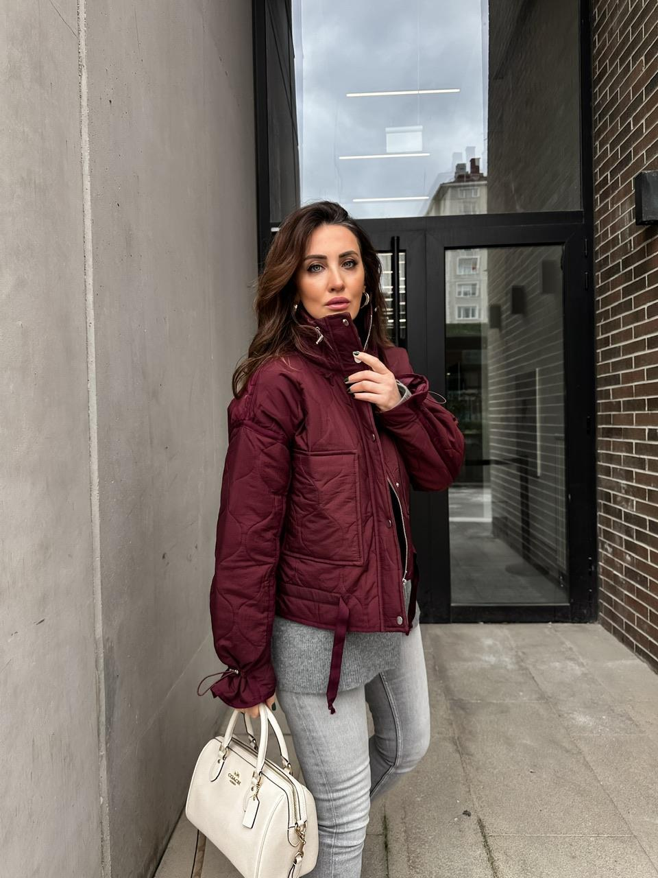 Bordo Büzülebilir Tasarım Mont
