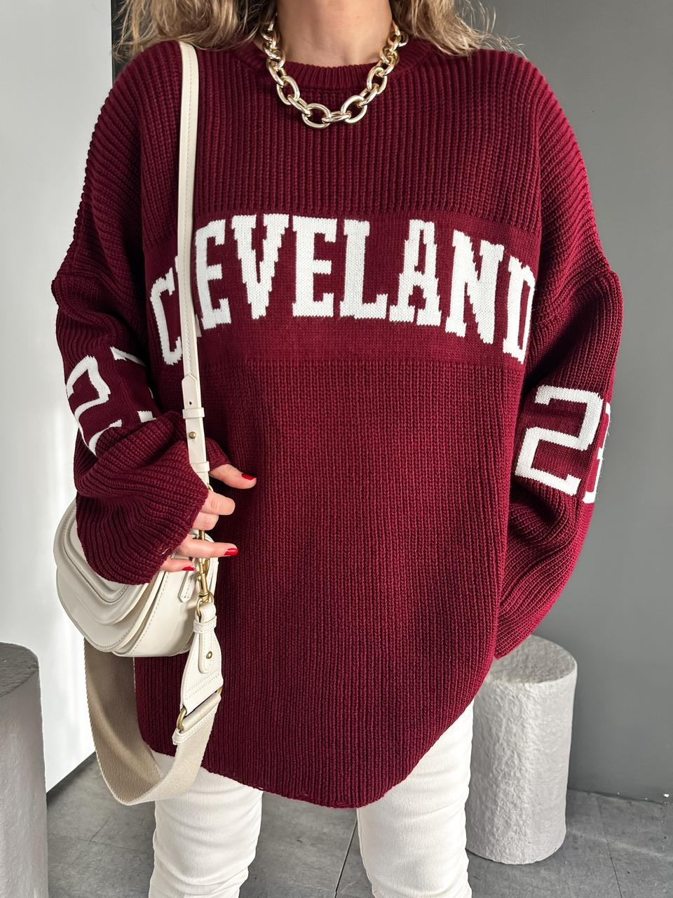 Bordo Cleveland Salaş Kazak