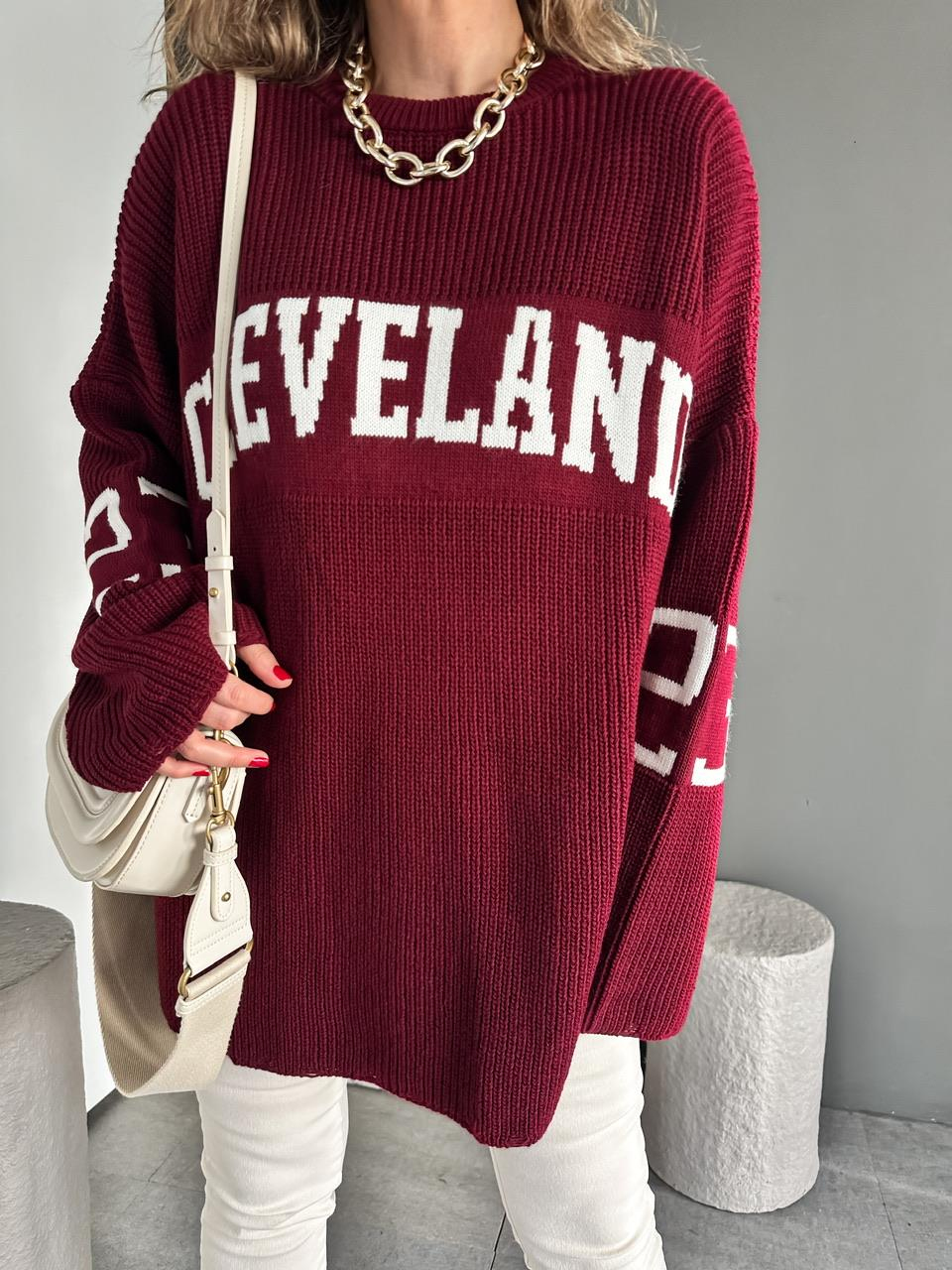Bordo Cleveland Salaş Kazak