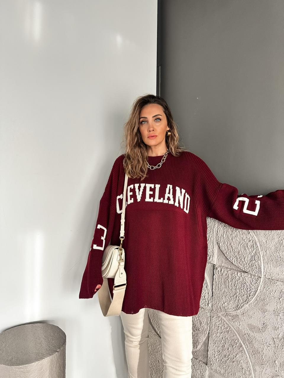 Bordo Cleveland Salaş Kazak