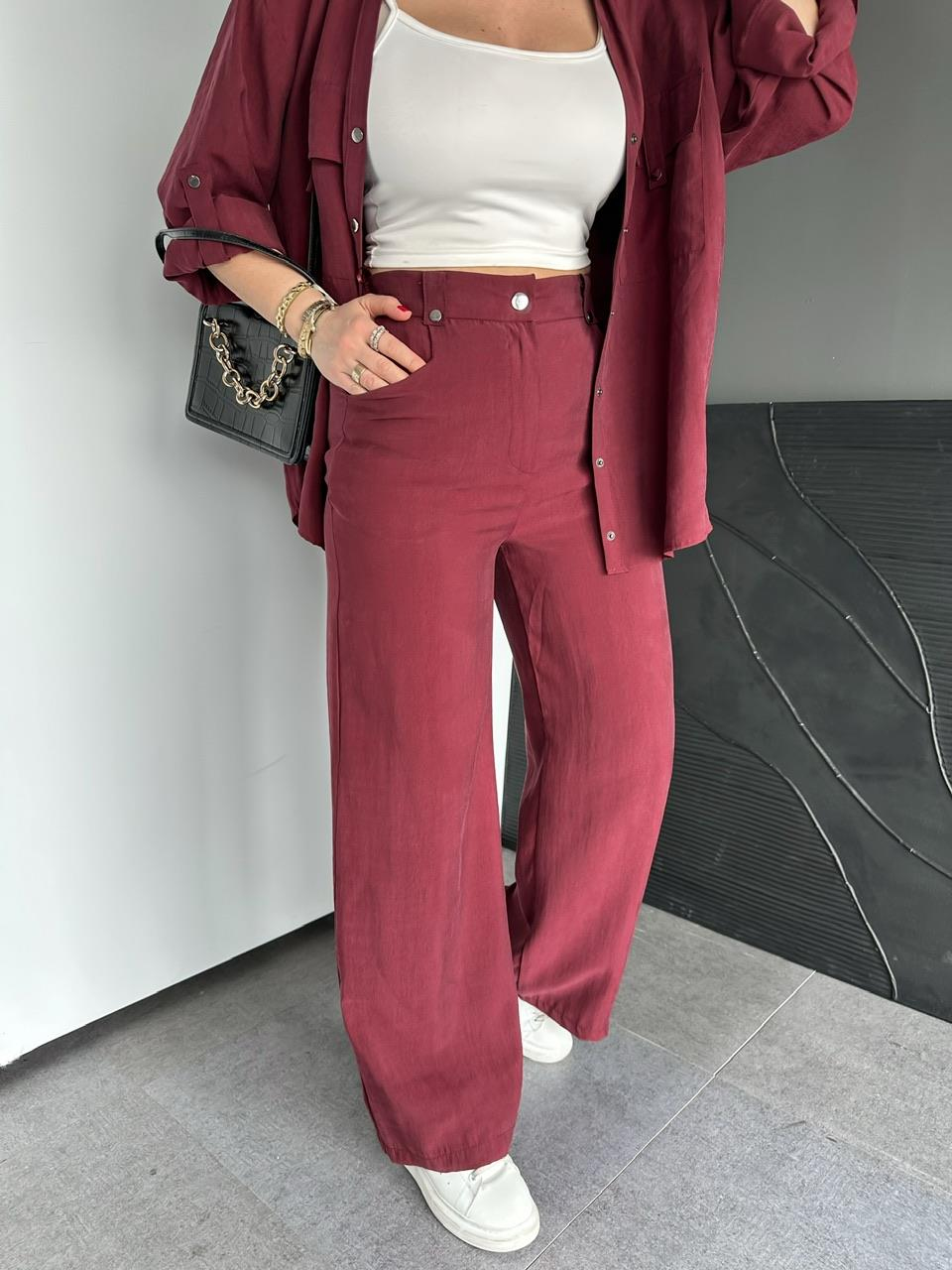 Bordo Kapak Cepli Çıtçıtlı Premium Takım