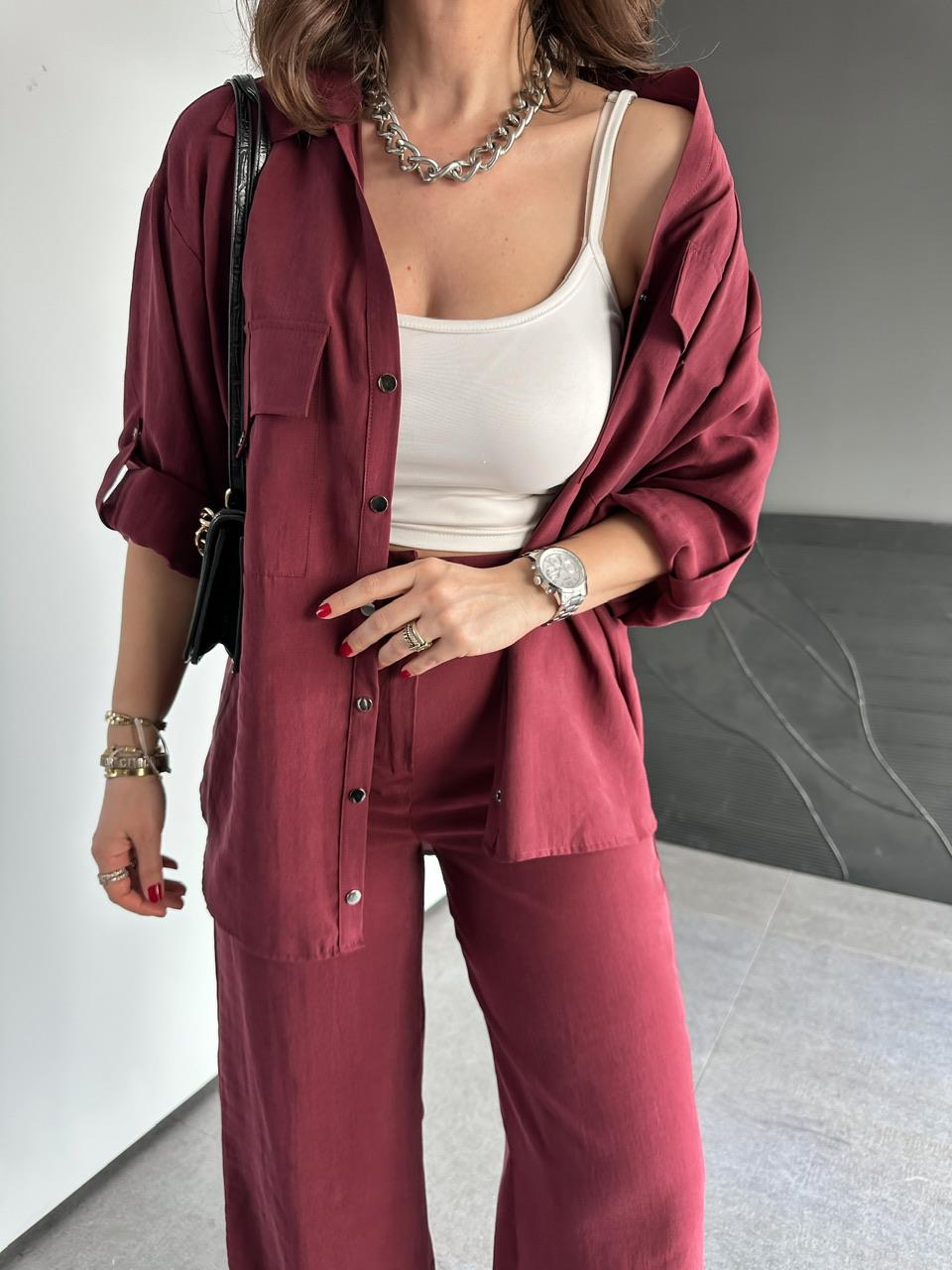 Bordo Kapak Cepli Çıtçıtlı Premium Takım
