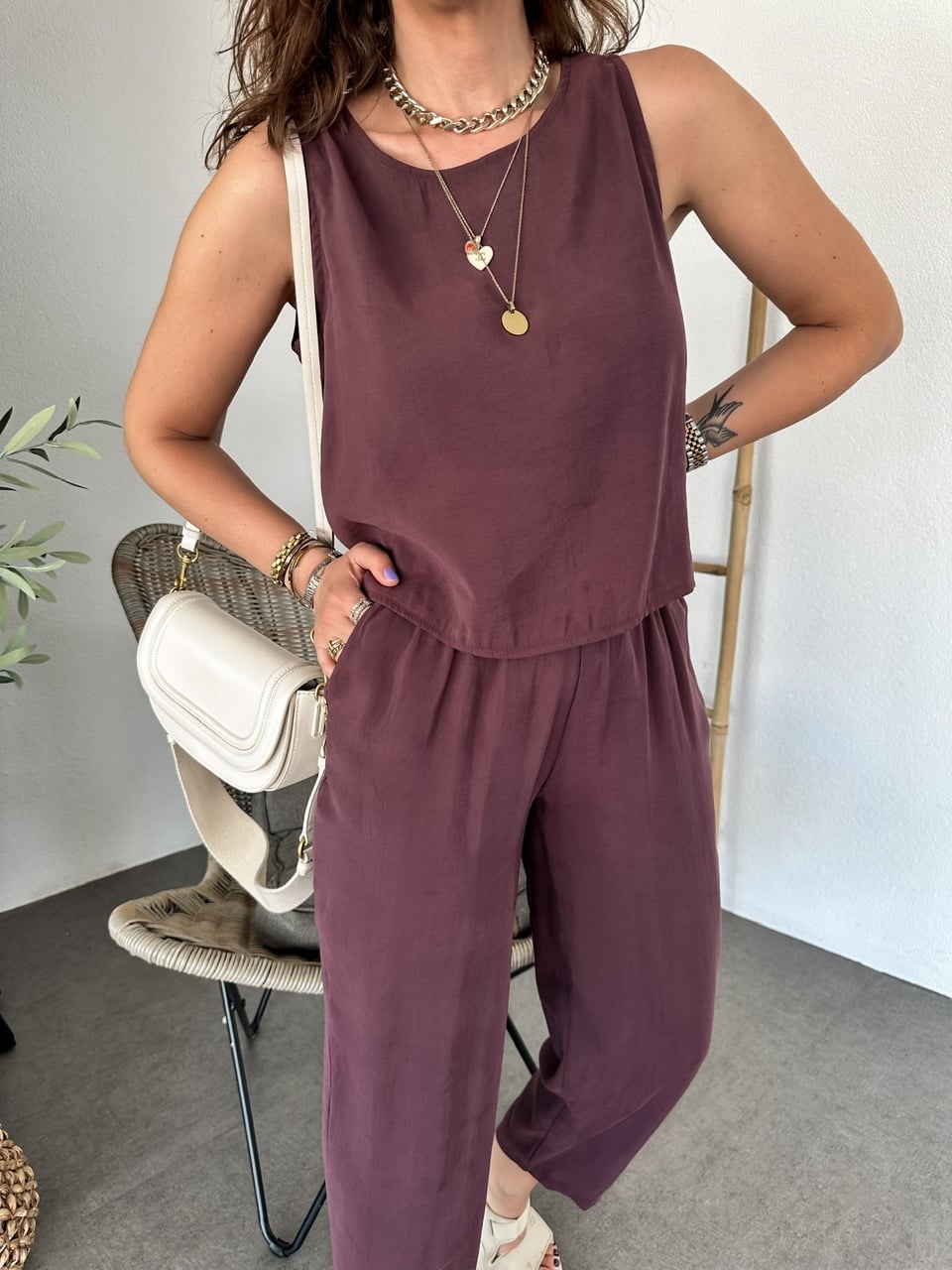 Bordo Kolsuz Tensel Soft Takım