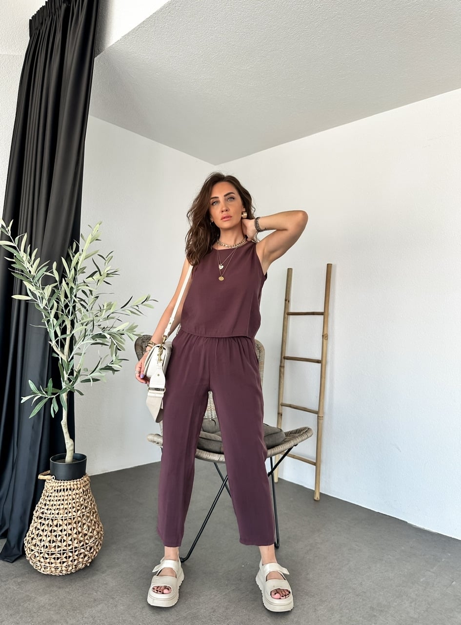 Bordo Kolsuz Tensel Soft Takım