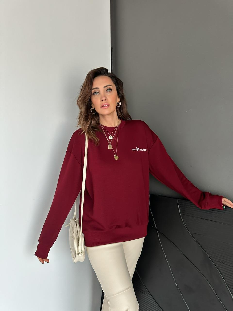 Bordo Polo Basic Sweatshirt