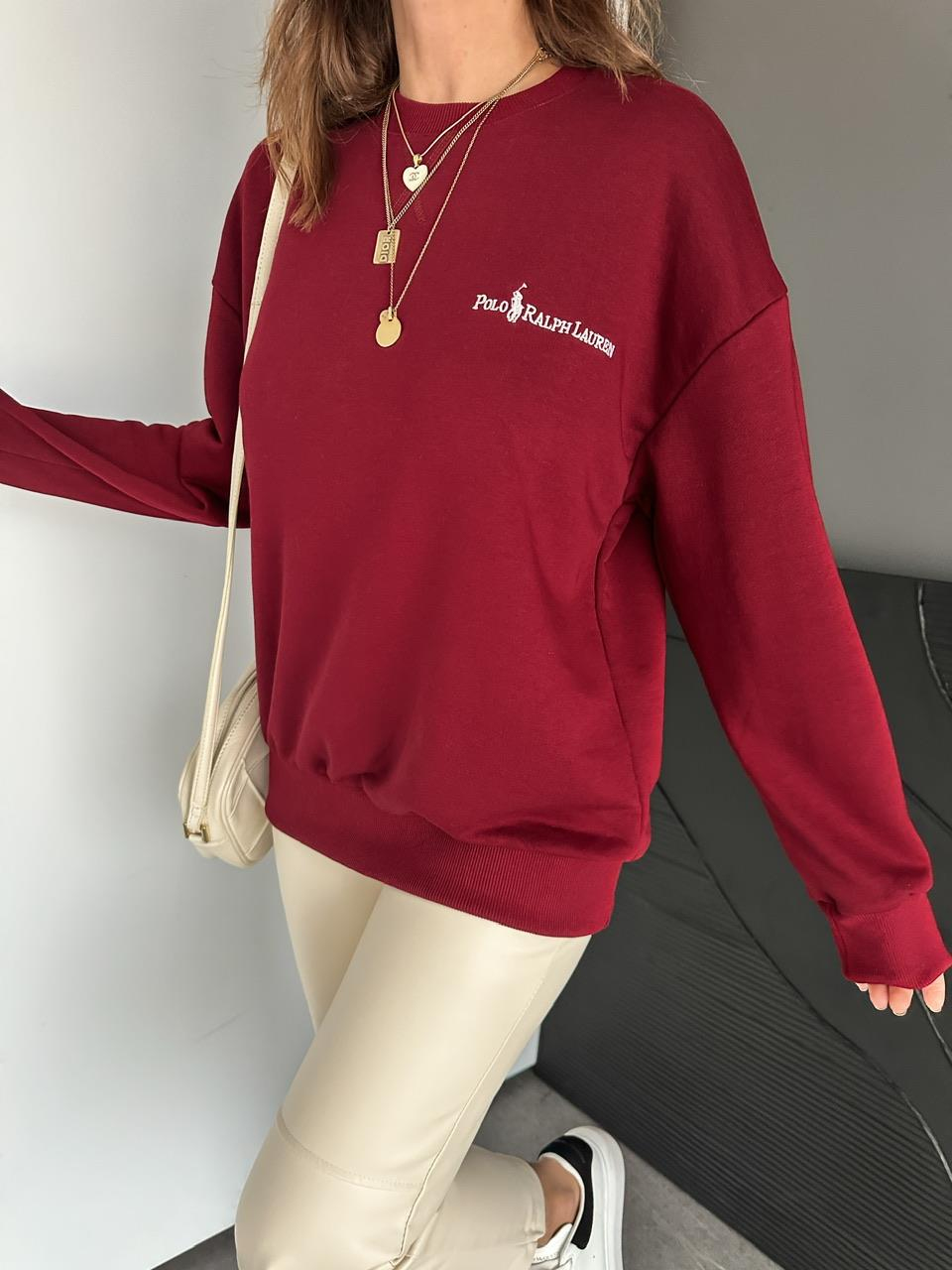 Bordo Polo Basic Sweatshirt
