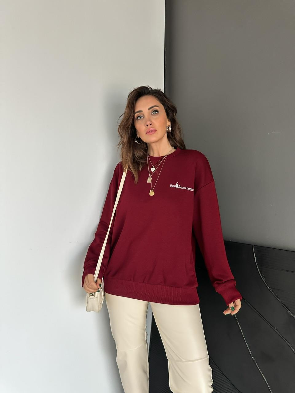 Bordo Polo Basic Sweatshirt