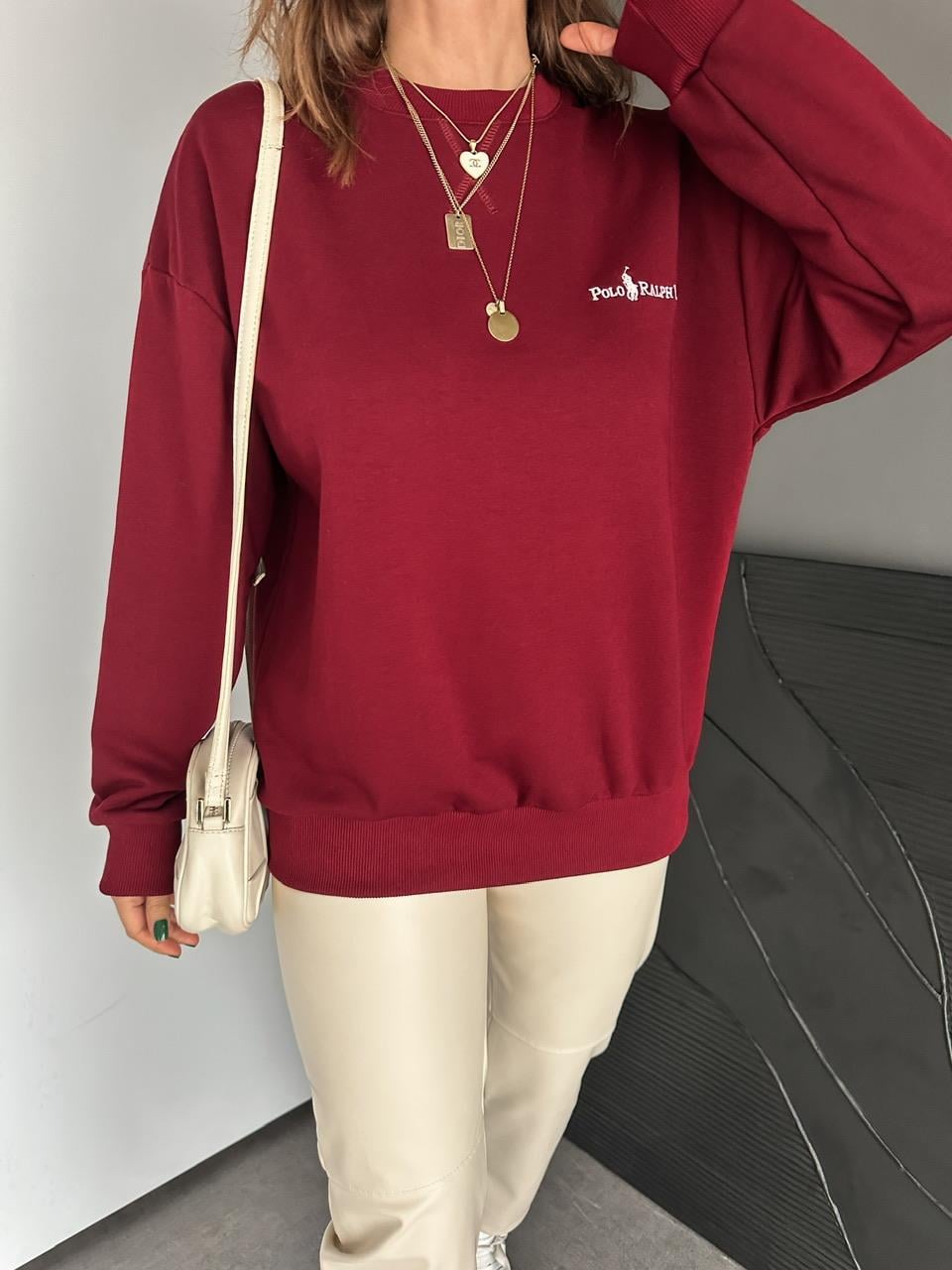 Bordo Polo Basic Sweatshirt