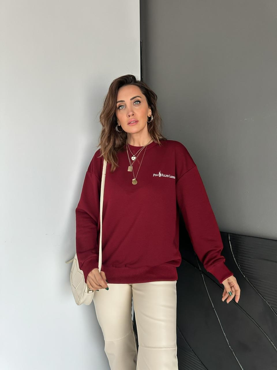 Bordo Polo Basic Sweatshirt