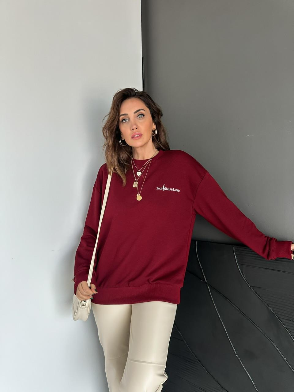 Bordo Polo Basic Sweatshirt