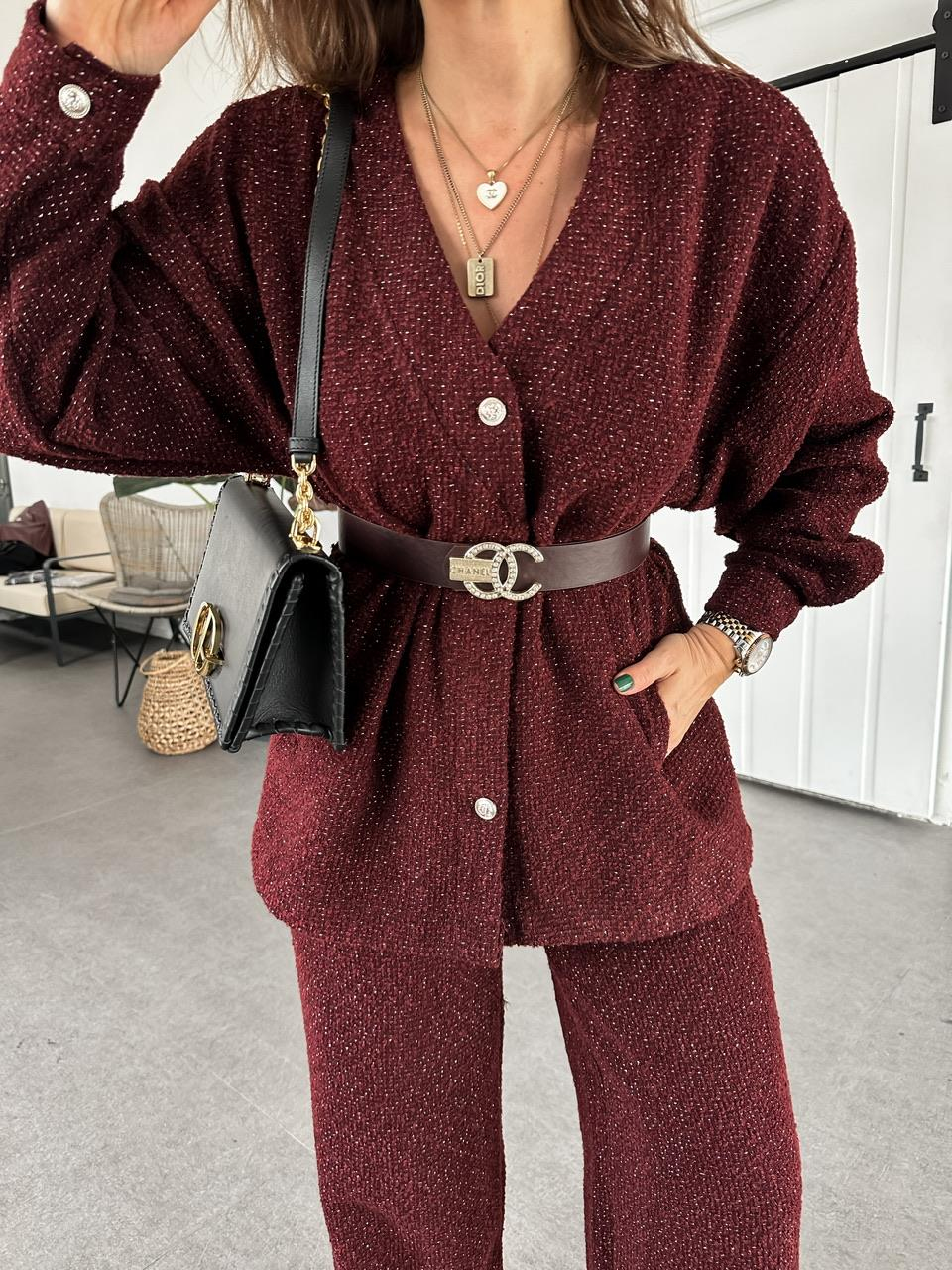 Bordo Simli Tüvit Takım