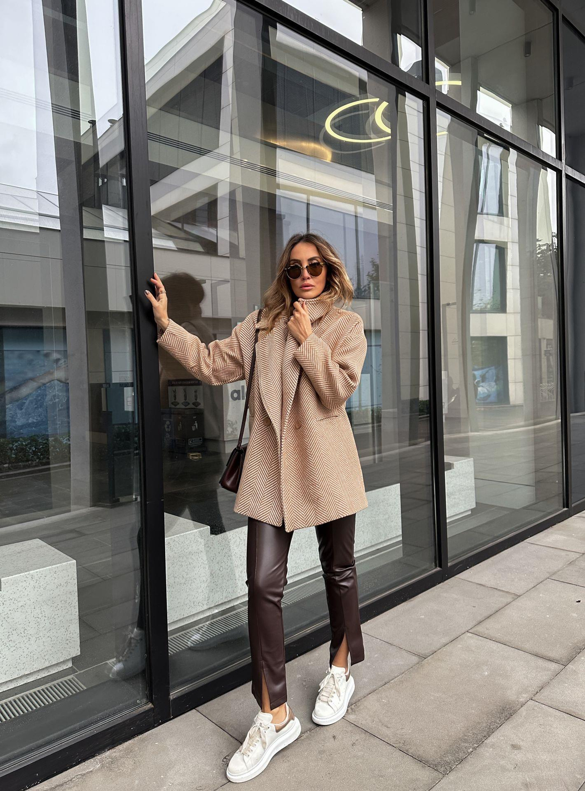 Camel Balıksırtı Oversize Kaban