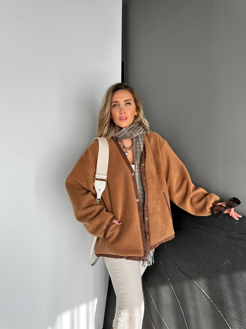 Camel Cıtcıtlı Teddy Mont