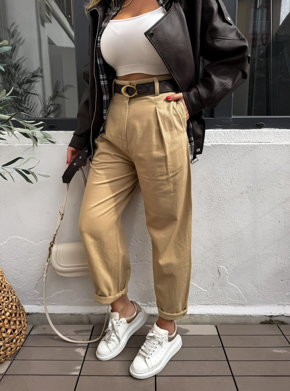Camel Orijinal Marka Gabardin Pantolon