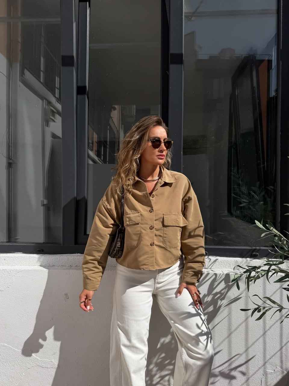Camel Sırtı Pullu Tasarım Ceket