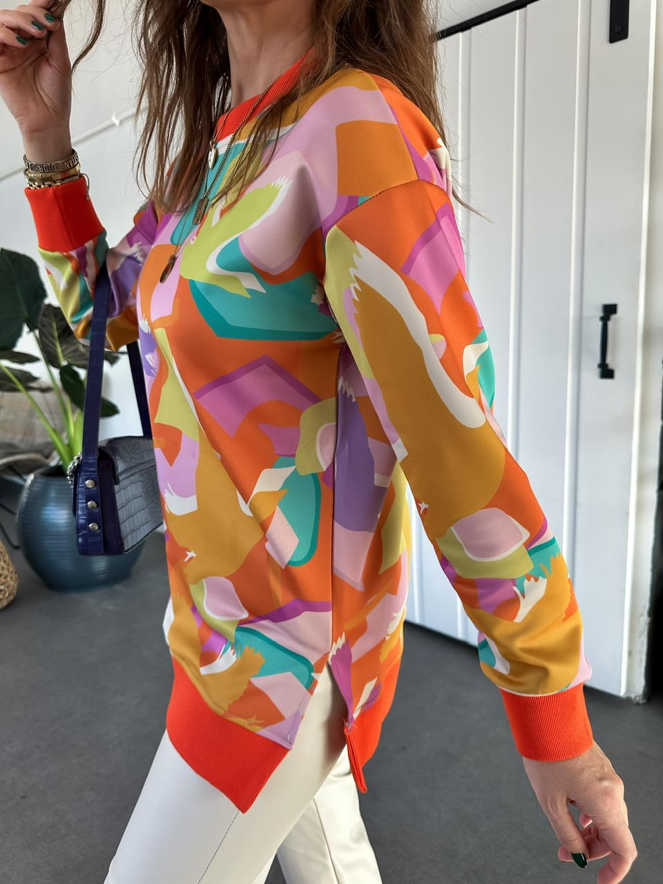 Çok Renkli Scuba Sweatshirt 