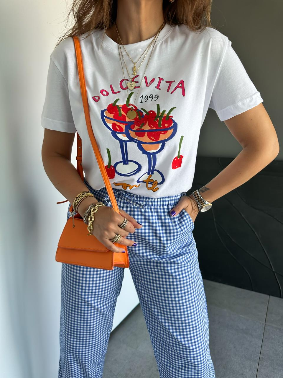 Dolce Vıta Kirazlı Tshirt