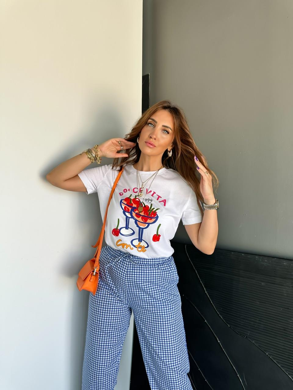 Dolce Vıta Kirazlı Tshirt