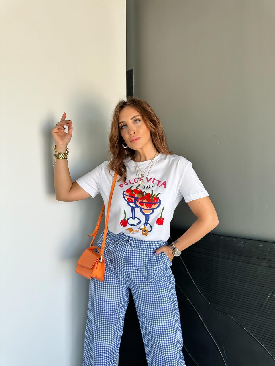 Dolce Vıta Kirazlı Tshirt