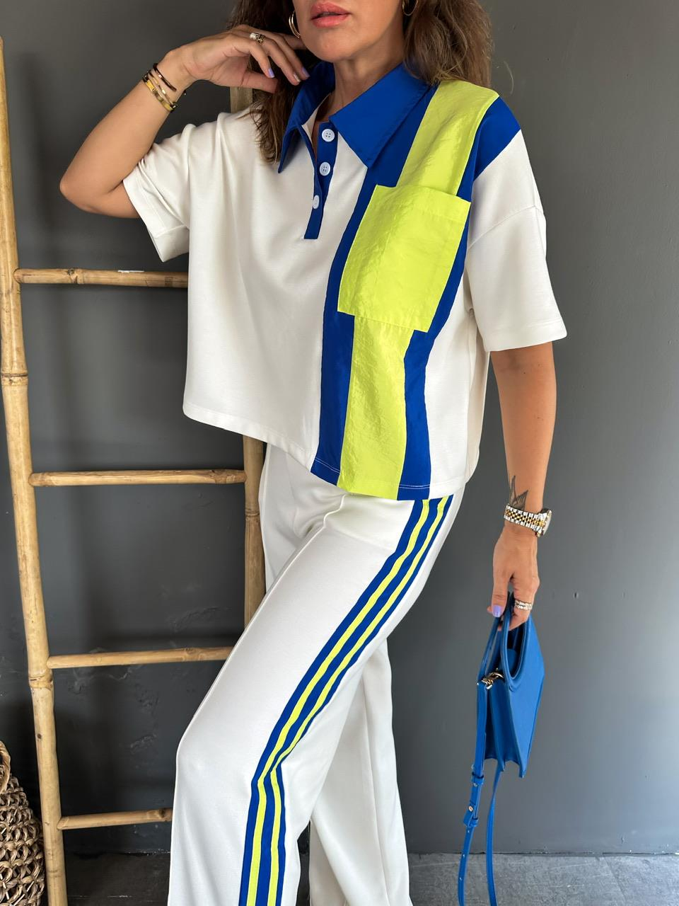 Ekru Paraşüt Parçalı Cotton Takım