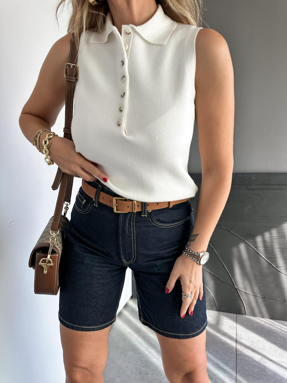 Ekru Polo Yaka Marka Model Süveter