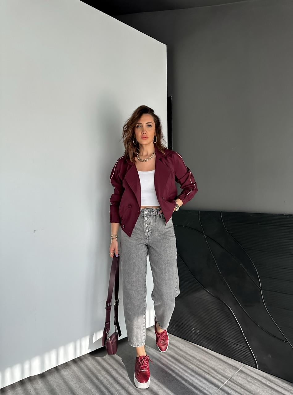 Gri Beli Düğmeli Orijinal Jean