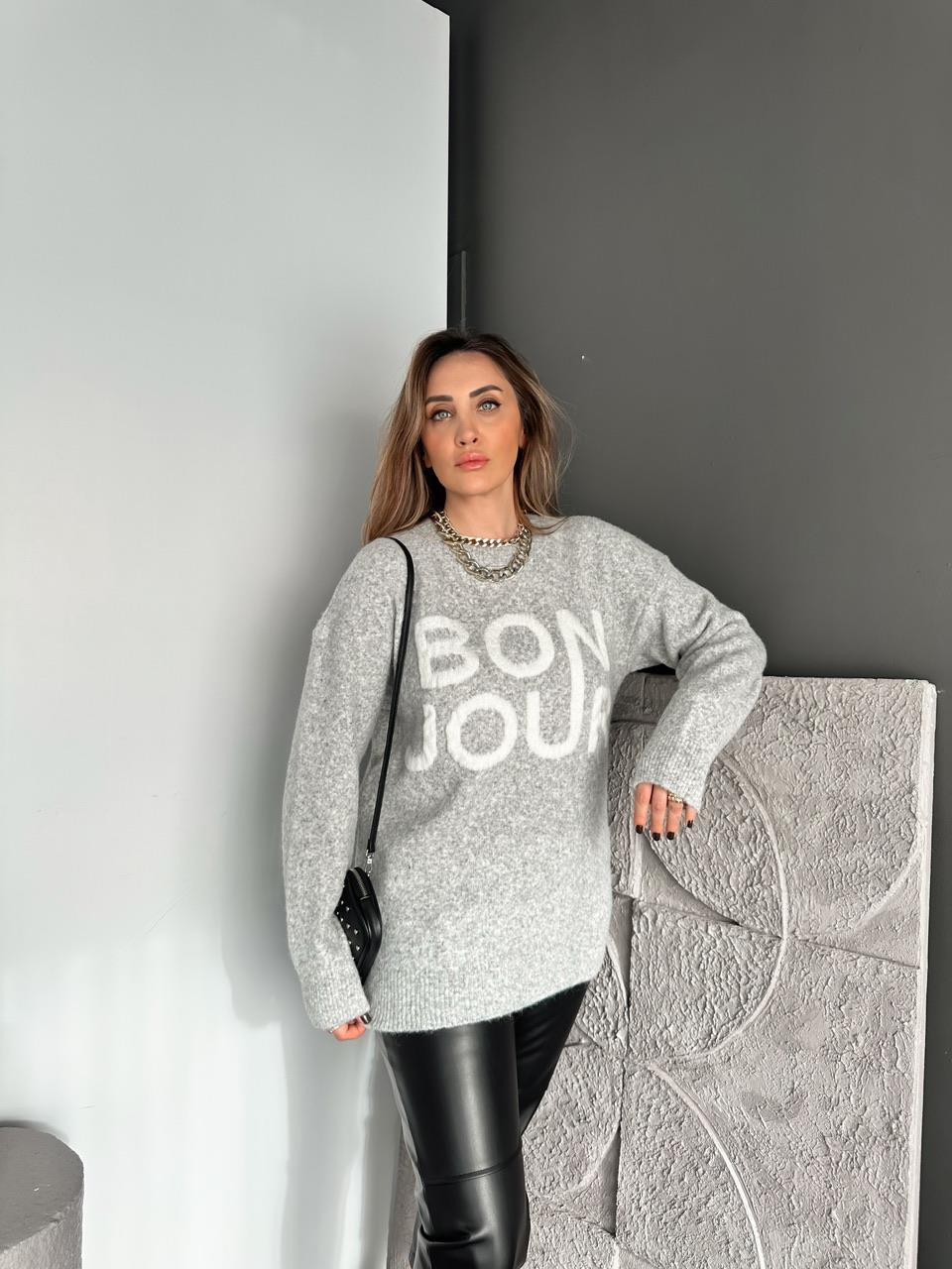 Gri Bonjour Salaş Kazak