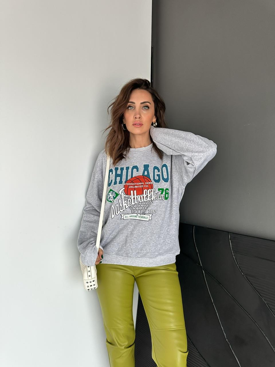 Gri Chicago Sweatshirt