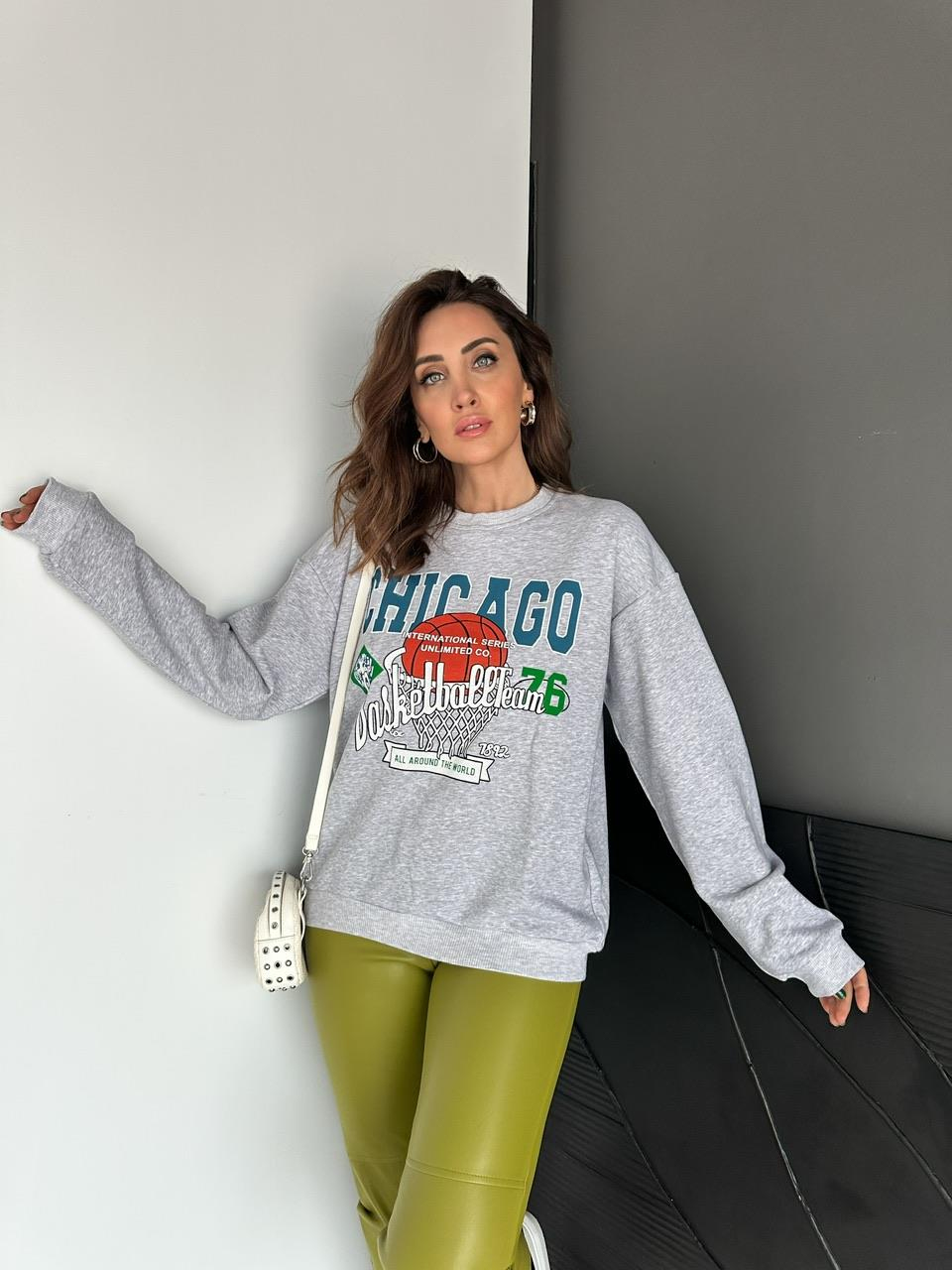 Gri Chicago Sweatshirt