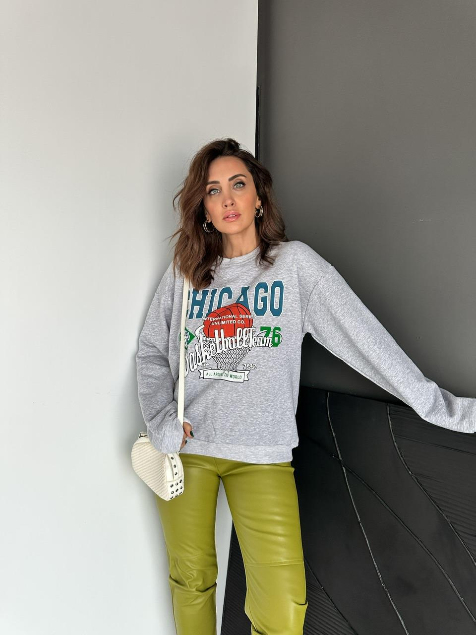Gri Chicago Sweatshirt