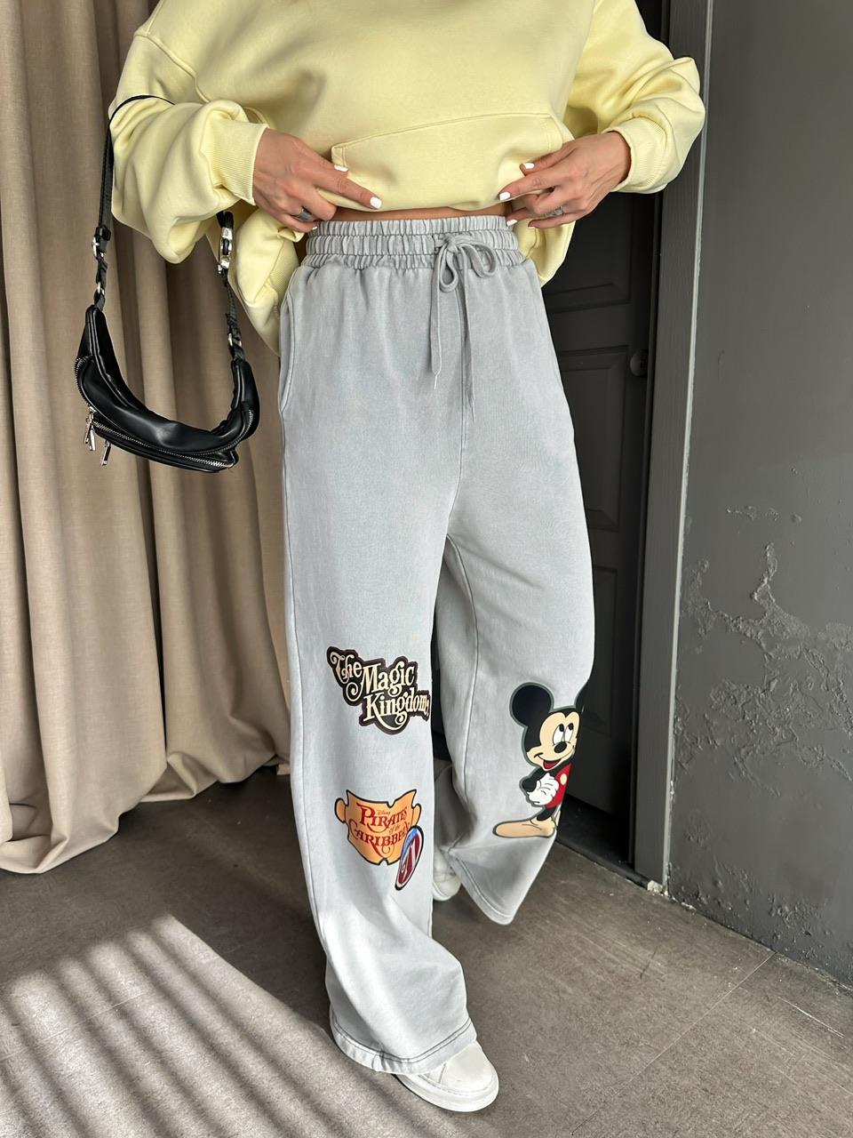 Gri Mickey Karakterli Eşofman