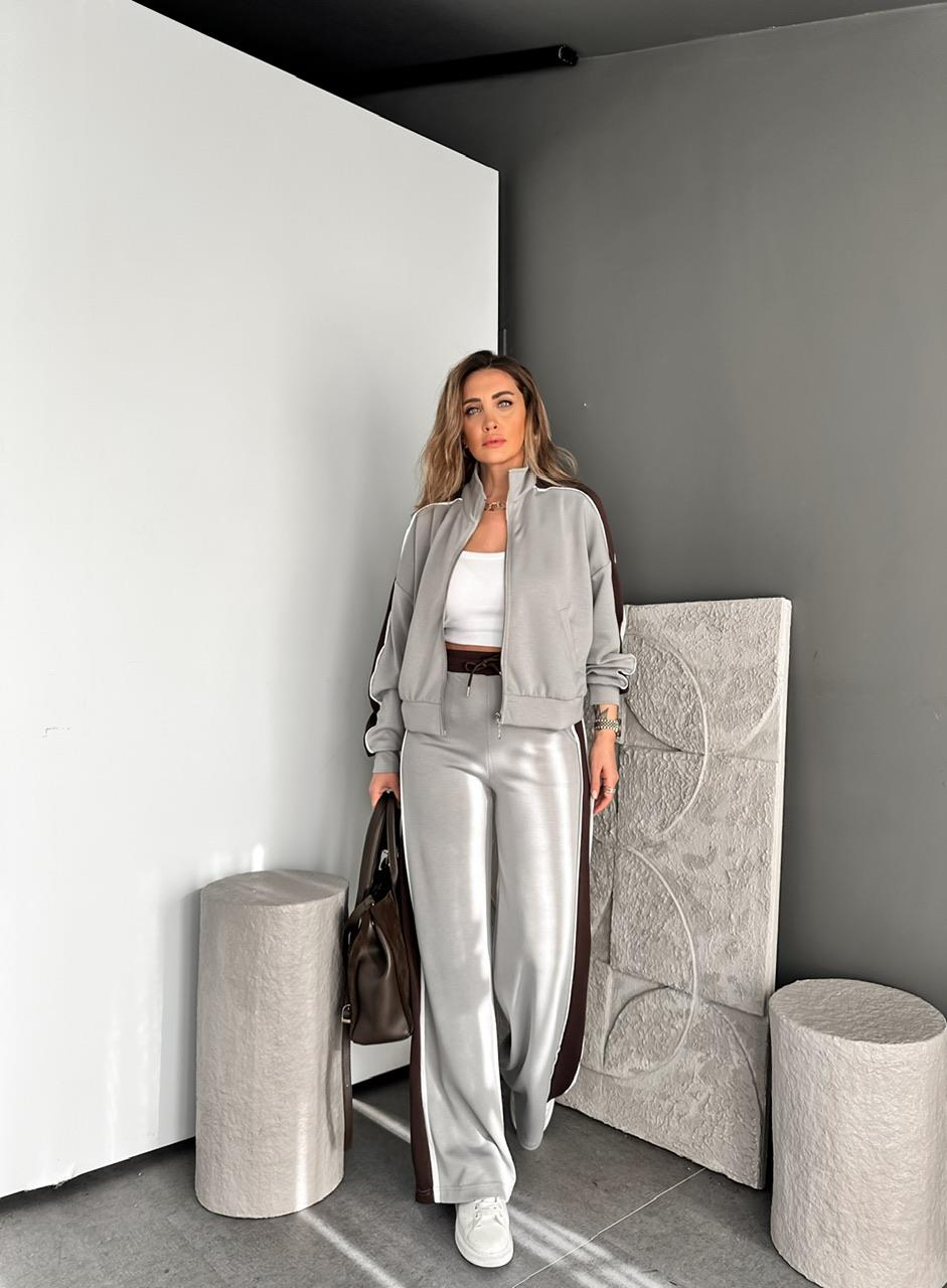 Gri Şeritli Biyeli Modal Spor Takım