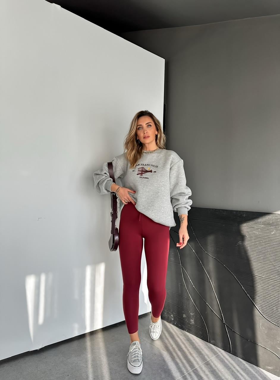 Gri Sırtı Fermuarlı Sweatshirt