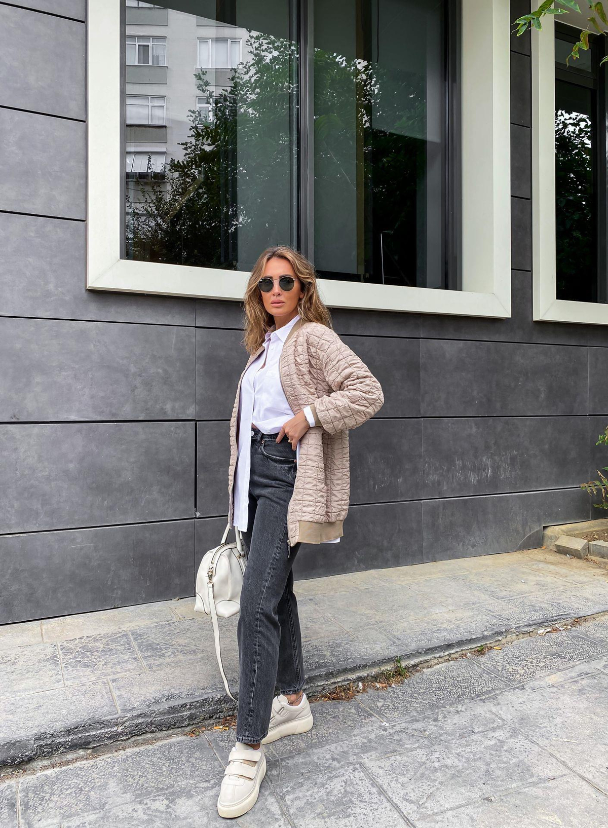Gri Yüksek Bel Basic Jean