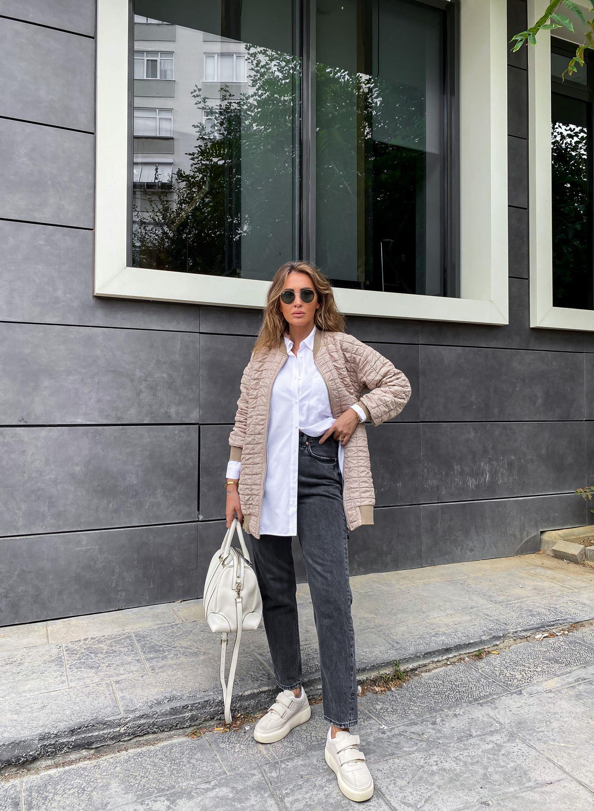 Gri Yüksek Bel Basic Jean