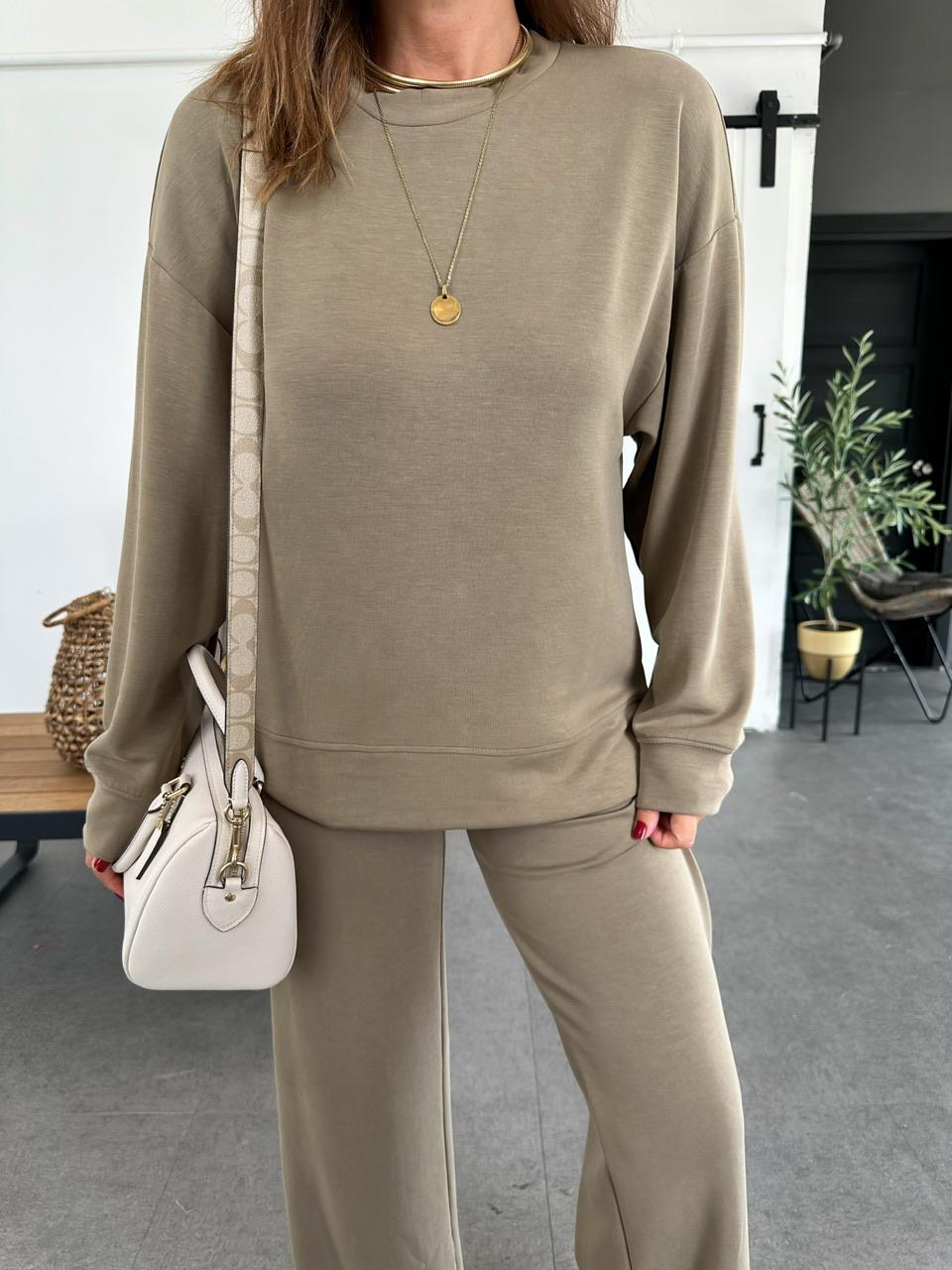 Haki Beli İpli Yırtmaçlı Basic Takım
