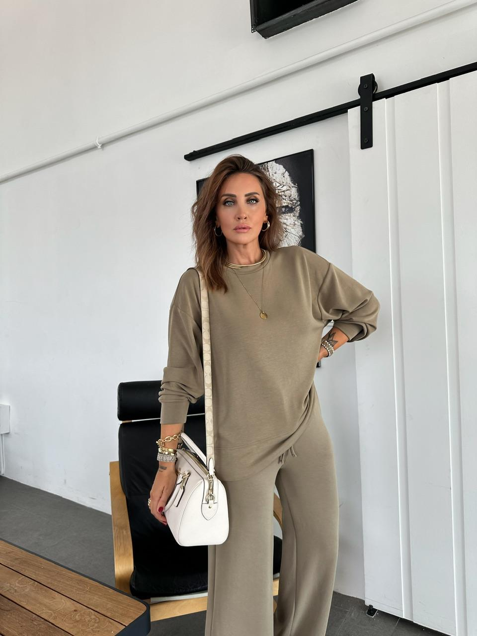 Haki Beli İpli Yırtmaçlı Basic Takım